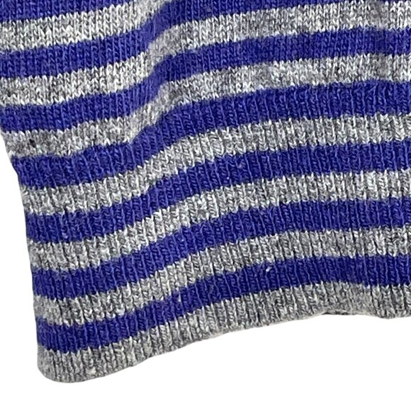 Banana Republic Luxury Cashmere Blend Striped Sweater L | Blue Gray Crewneck - Picture 9 of 14